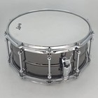 Used Ludwig Universal Brass Snare Drum 14x6 5 W chrome Hardware - Good