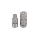 3 8    Flat Face Hydraulic Quick Couplers Set - 3 8    Npt Thread