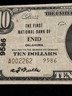 1929  10 First National Bank Enid Oklahoma National Currency Ch  9586 Ty2