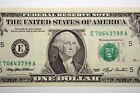 1993 Federal Reserve One Dollar Note Offset Error   Back To Front - Cu  sct098 