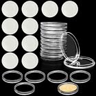 100pc 46mm Coin Storage Box Round Clear Plastic Case Capsules Container Holder