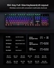 Rgb Mechanical Gaming Keyboard Blue Switch  104 Keys Full-size Light Up Key-boar