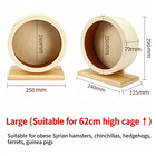 Silent Wooden Pet Exercise Wheel  Small Pet Toy For Claw Grinding  Boredom Relie