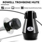Rowell Trombone Mute Abs Mutes Silencer Lightweight Black
