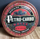 Vintage Watkins Petro-carbo Salve Old Drug Store Medicinal Tin 4 3 8 Oz Empty