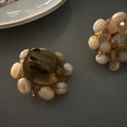 Vintage French Antique Retro Earrings Beige Jewelry Accessory  Retro Style