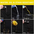 2 Pack Waist Apron With 3 Pockets - Water   Oil Resistant - Black Waitress Ap   