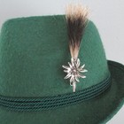 Gamsbart With Edelweiss Oktoberfest german Hat Pin
