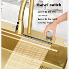 Flying Rain Stainles Steel Watefall Kitchen Sink W Pulldown Faucet Gold 29 5inch