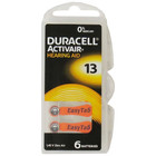 Duracell Not Child Resistant Easytab Hearing Aid Batteries  Size 13  60 Total 