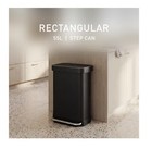  big Sale  Simplehuman 55l Step Trash Can Matte Black Steel