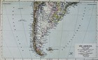 C1885 Hartleben Map Argentina Chile Chili Uruguay Paraguay Brazil South America