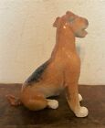 Lomonosov Russian Porcelain Airedale Terrier Dog Sculpture Figurine Ussr  7 