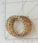 Vintage  Rhinestone Triple Circle Prong Set Brooch Pin