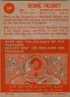 1963 Topps Cfl Bernie Faloney Hamilton Tiger-cats  30 Ex Condition