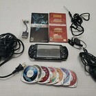 Sony Psp Lot Bundle Handheld Console 7 Games Intec Case   Adapter Chargers  Euc