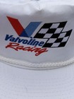 Vintage 90s Valvoline Oil Racing Snapback Trucker Hat Cap Made In Usa White