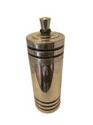 Vintage Chase Usa Art Deco Chrome Cocktail Gaiety Shaker Black Bands