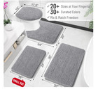 Bathroom Bath Rug Mat Soft Set Absorbent Non-slip Shower Rugs Memory Foam