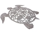 Sea Turtle Wall Art Haitian Metal Coastal Beach Decor 24  X 22 