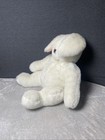 Vintage White Bunny Plush Rabbit Brown Nose Floppy Ears 28  Stuffed Toy Pillow