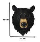 Ebros Large Olympic Black Bear Head Wall Decor Plaque 16 tall Taxidermy Bust