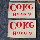 Vintage Coca-cola Unused Soda Machine Decals   y6 