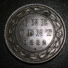 Old Canadian Coins 1882 H Large Cent Canada Highgrade Beauty