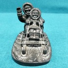 Vtg Canada 5   X 3 5   Hand Carved Soapstone Inuit People Sledding Figurine 