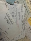 Huge Lot Of Vintage Ephemera Billheads Letters Checks Report Cards Etc 