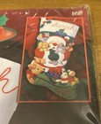 Vtg Rare Bucilla Christmas Felt Stocking Kit 18  Christmas Hugs 84589