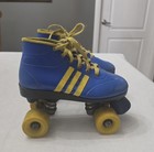 Vintage 1980s Colt Outdoor Indoor Roller Skates Blue   Yellow Size 5-7