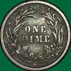 1893-s Barber Dime Extremely Fine Xf Coin  45373