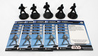 Lot Of 5 Wotc Star Wars Miniatures Shadow Stormtrooper Miniatures With Cards