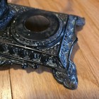 Bradley Hubbard Victorian Antique Cast Iron Stag Deer Antler Pen Inkwell Tray
