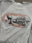 Vintage 80s Northfield Cannon Valley Railroad Train Nature Crewneck Grey Usa Xl
