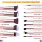 33pcs Makeup Brush Set With Sponges  Curlers  Puffs  Bowls  And Storage Bag