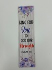 Inspirational Floral Bookmark Sing For Joy Psalms 81 1 Religious