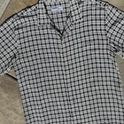 Vintage 90s Black white Plaid Club Shirt Made In Italy