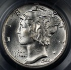 1944-s  Mercury Dime  Pcgs Ms 65 Fb  10c  90  Silver Full Split Bands