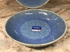 Denby Pasta Bowls Blue Speckled  Set Of 2  Made In England  8 5 Inch  New 