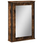 Bathroom Mirror Cabinet Smoked Oak 16 5 x4 7 x23 6  Engineered Wood