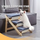 Wooden Pet Stairs pet Step With 3 Steps 2-in-1 Foldable Dog Stair 150 Lbs