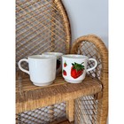 Vintage Georges Briard Strawberry Cups Mugs Set Of 3 Mcm Cottagecore