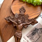 Bgcopper Saint Benedict Crucifix Wall Cross  Wooden 9 8 l X 5 6 w  Vintage 