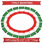 3 X 10 Metre s Italy Bandiera Italia Flags Rugby Party Bunting Speedy Delivery