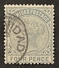 Travelstamps  Trinidad Stamps  71 - Four Pence - Used Handstamped Cancel