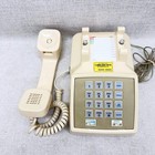 Vintage At t Cs2500dmgh Push Button Desk Phone Almond Beige Landline Telephone