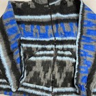 Vintage Knitted Jacket Abstract Patterned Zip Up Knit Sweater Cardigan Women s L