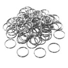 1 Inch 25mm Key Ring Key Chain  Premium Split Ring Round Metal Silver Keyring